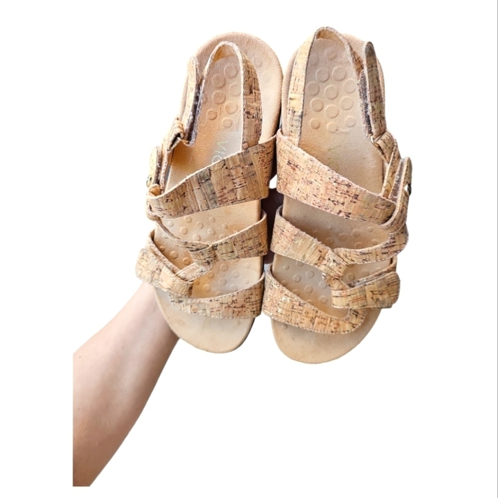 Vionic Cork Print Sandals Size 7